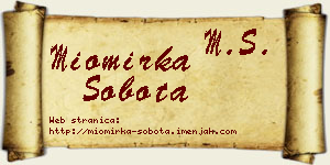 Miomirka Šobota vizit kartica